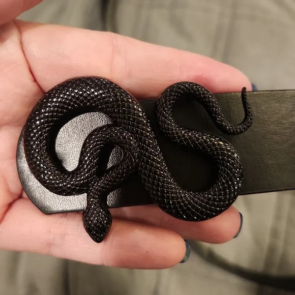 Chi Black Snake Design Women's Belt,one Size! New Without Tags! - Picture 8 of 10